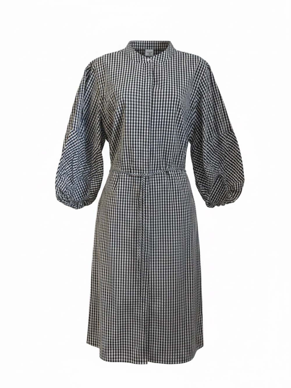 Lauren Ralph Lauren Black and White Gingham Midi Dress